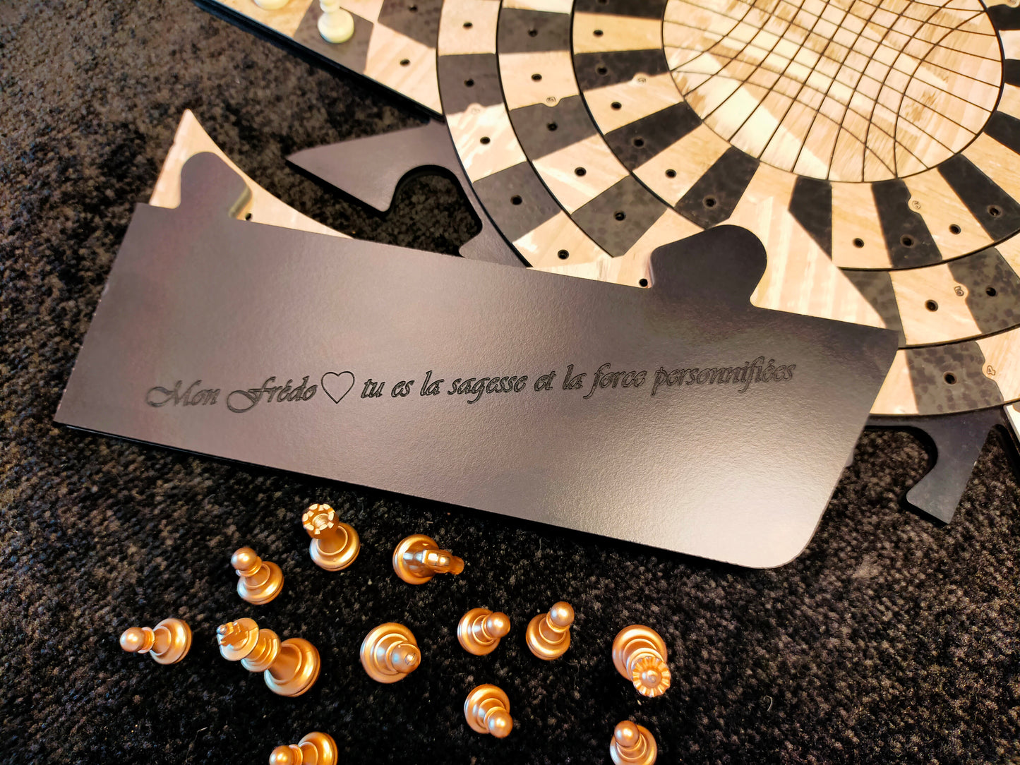 Echiquier rotatif à 2, 3 ou 4 joueurs - Evolutio.1999 - Plateau d'échecs haut de gamme